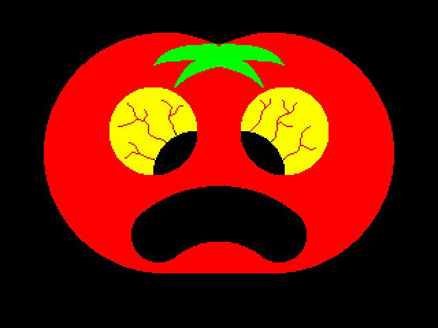 Revenge of the Killer Tomatoes title screen for ZX Spectrum